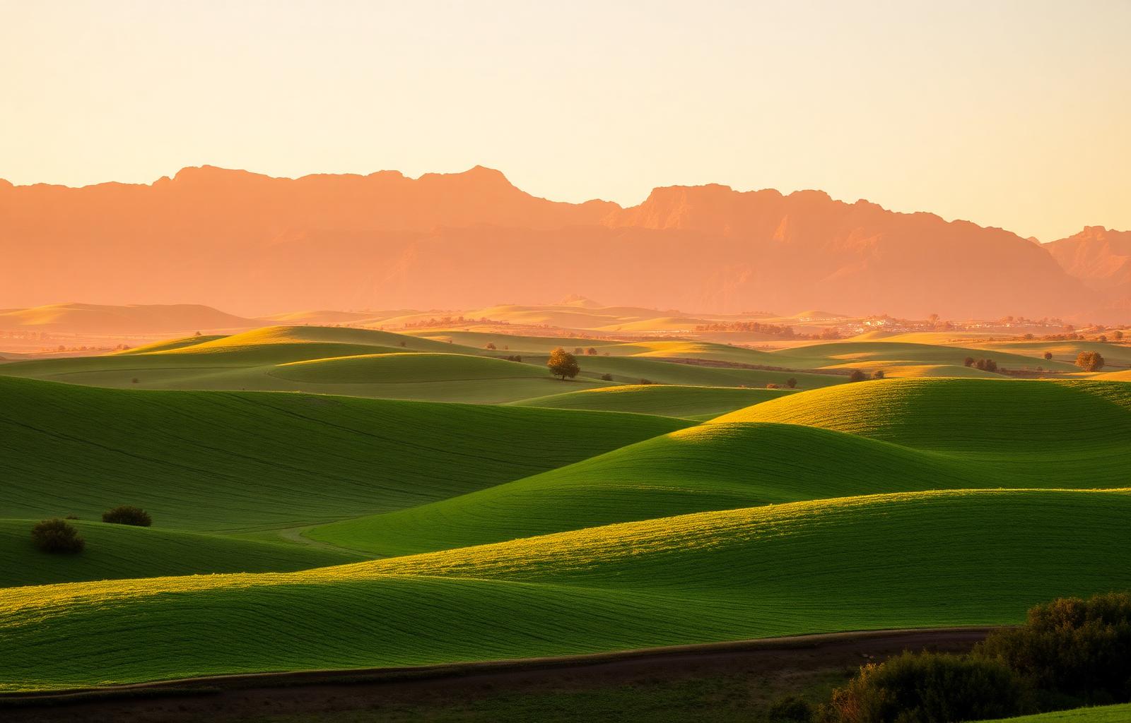 Farm at sunrise